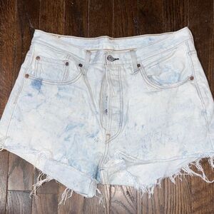 Levi's Light Blue Tie-Dye Jean Shorts